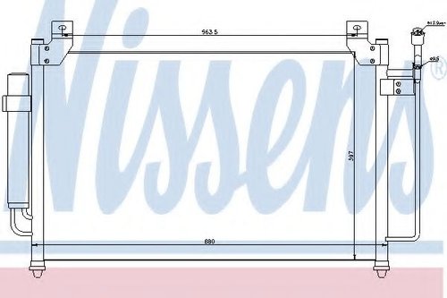 Condensator, climatizare MAZDA CX-7 (ER) (2006 - 2016) NISSENS 940049 piesa NOUA