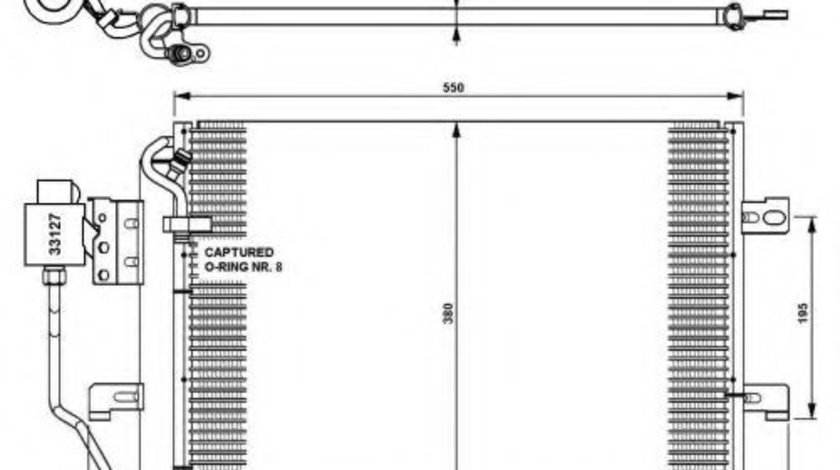 Condensator, climatizare MERCEDES A-CLASS (W168) (1997 - 2004) NRF 35309 piesa NOUA