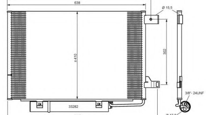 Condensator, climatizare MERCEDES A-CLASS (W169) (2004 - 2012) NRF 35759 piesa NOUA
