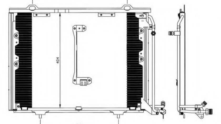 Condensator, climatizare MERCEDES C-CLASS Combi (S202) (1996 - 2001) NRF 35214 piesa NOUA