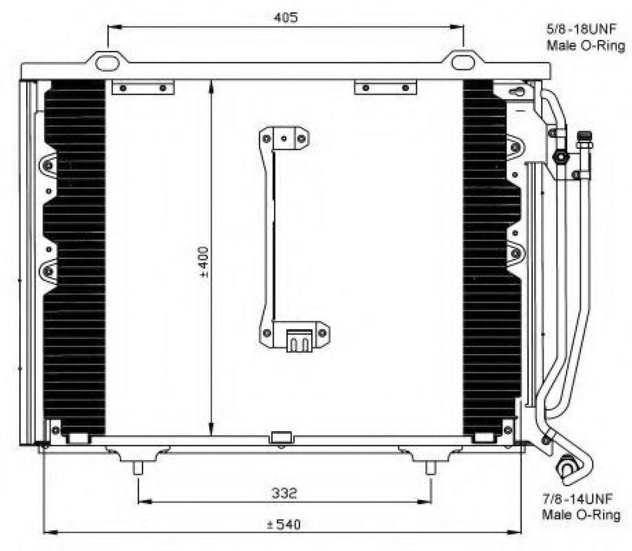 Condensator, climatizare MERCEDES C-CLASS Combi (S202) (1996 - 2001) NRF 35215 piesa NOUA
