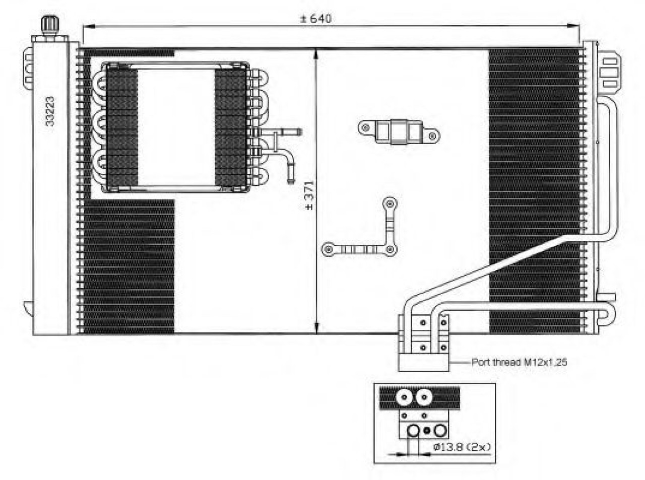 Condensator, climatizare MERCEDES C-CLASS T-Model (S203) (2001 - 2007) NRF 35536 piesa NOUA