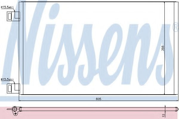 Condensator, climatizare MERCEDES CITAN Panel Van (415) (2012 - 2016) NISSENS 940184 piesa NOUA