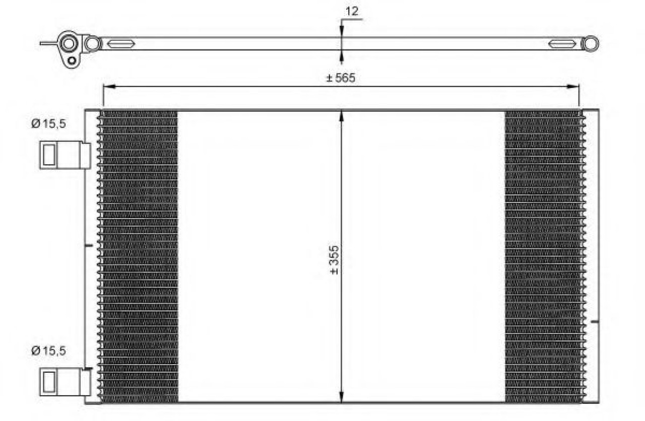 Condensator, climatizare MERCEDES CITAN Panel Van (415) (2012 - 2016) NRF 35902 piesa NOUA