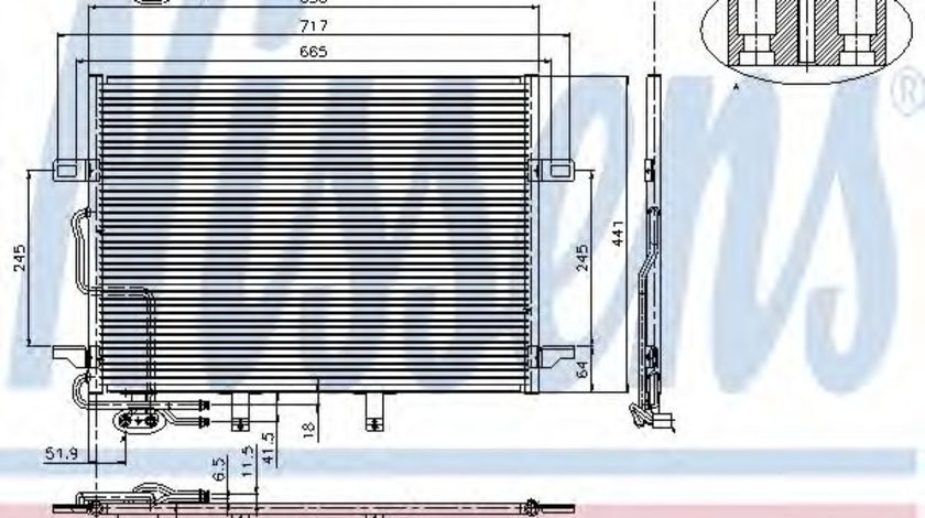 Condensator, climatizare MERCEDES CLS (C219) (2004 - 2011) NISSENS 94614 piesa NOUA