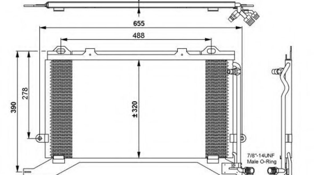 Condensator, climatizare MERCEDES E-CLASS Combi (S210) (1996 - 2003) NRF 35240 piesa NOUA