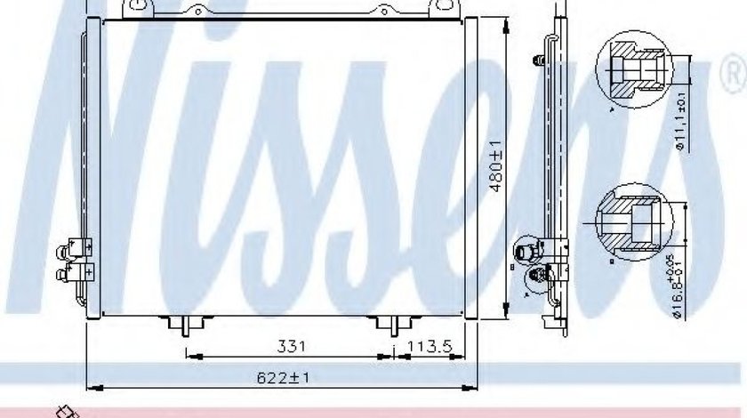 Condensator, climatizare MERCEDES E-CLASS Combi (S210) (1996 - 2003) NISSENS 94285 piesa NOUA