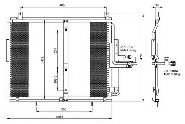 Condensator, climatizare MERCEDES E-CLASS Cupe (C124) (1993 - 1997) NRF 35244 piesa NOUA