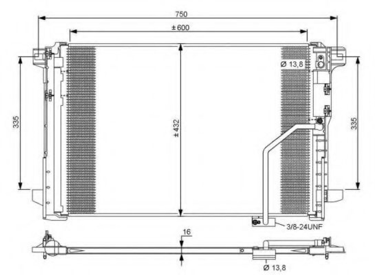Condensator, climatizare MERCEDES E-CLASS T-Model (S212) (2009 - 2016) NRF 35793 piesa NOUA