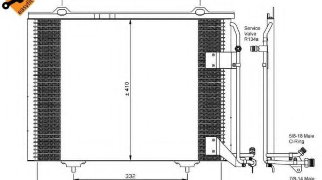 Condensator, climatizare MERCEDES E-CLASS (W210) (1995 - 2003) NRF 35463 piesa NOUA