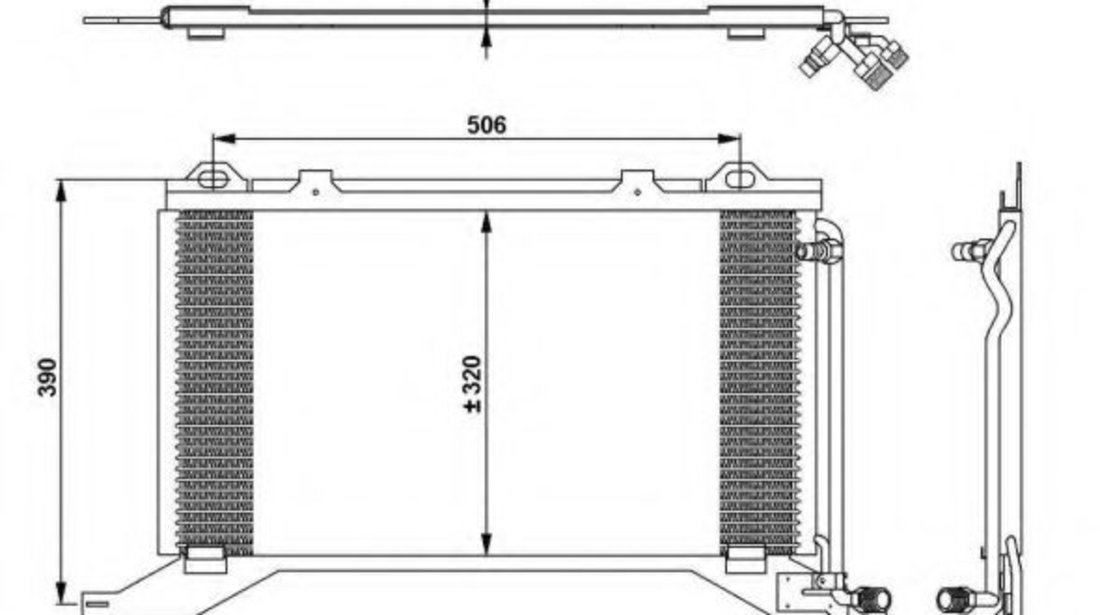 Condensator, climatizare MERCEDES E-CLASS (W210) (1995 - 2003) NRF 35245 piesa NOUA