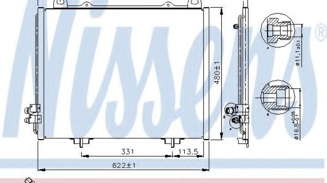 Condensator, climatizare MERCEDES E-CLASS (W210) (1995 - 2003) NISSENS 94285 piesa NOUA