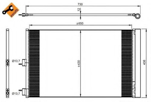 Condensator, climatizare MERCEDES GLA-CLASS (X156) (2013 - 2016) NRF 350206 piesa NOUA