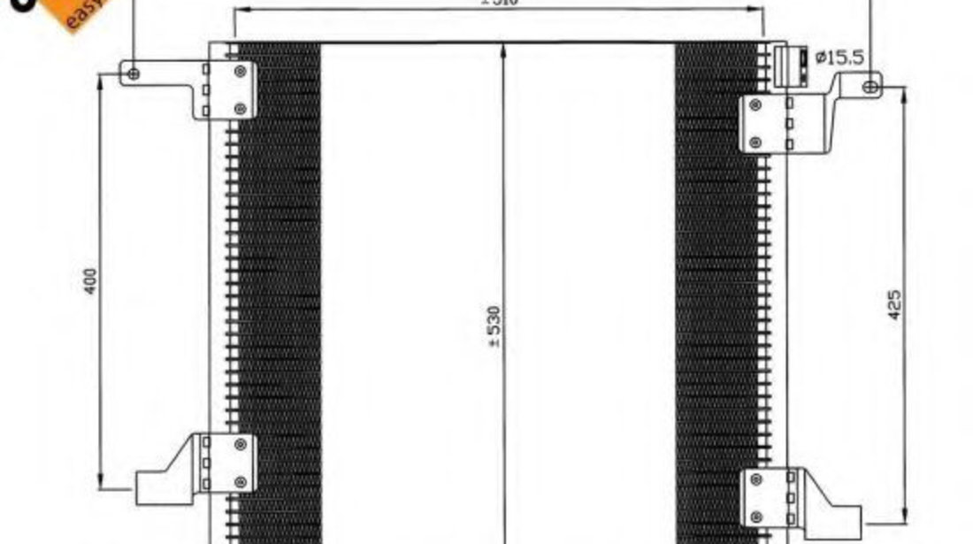 Condensator, climatizare MERCEDES M-CLASS (W163) (1998 - 2005) NRF 35579 piesa NOUA