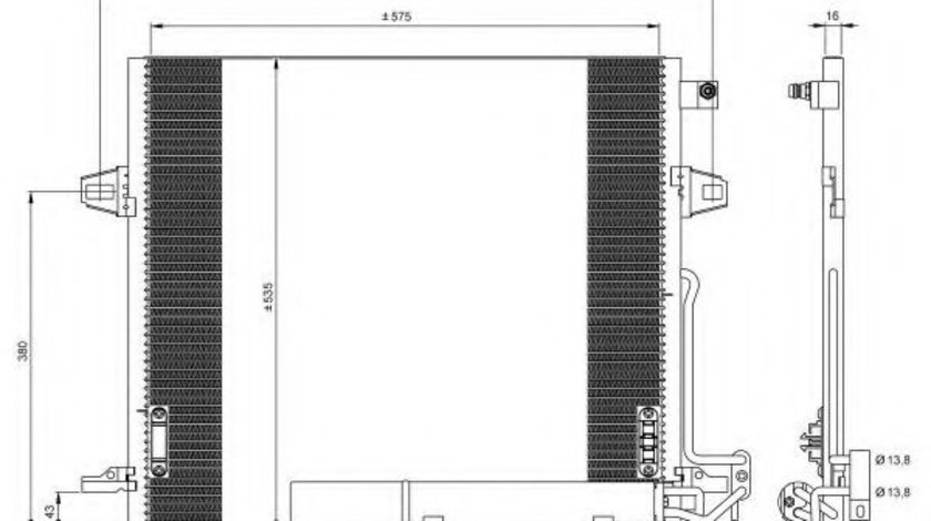 Condensator, climatizare MERCEDES M-CLASS (W164) (2005 - 2011) NRF 35927 piesa NOUA