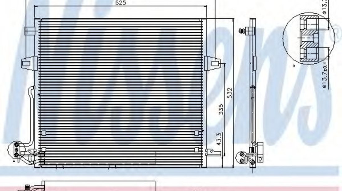 Condensator, climatizare MERCEDES M-CLASS (W164) (2005 - 2011) NISSENS 940066 piesa NOUA