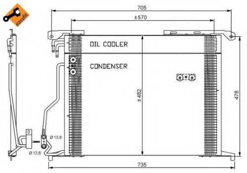 Condensator, climatizare MERCEDES S-CLASS Cupe (C215) (1999 - 2006) NRF 35578 piesa NOUA