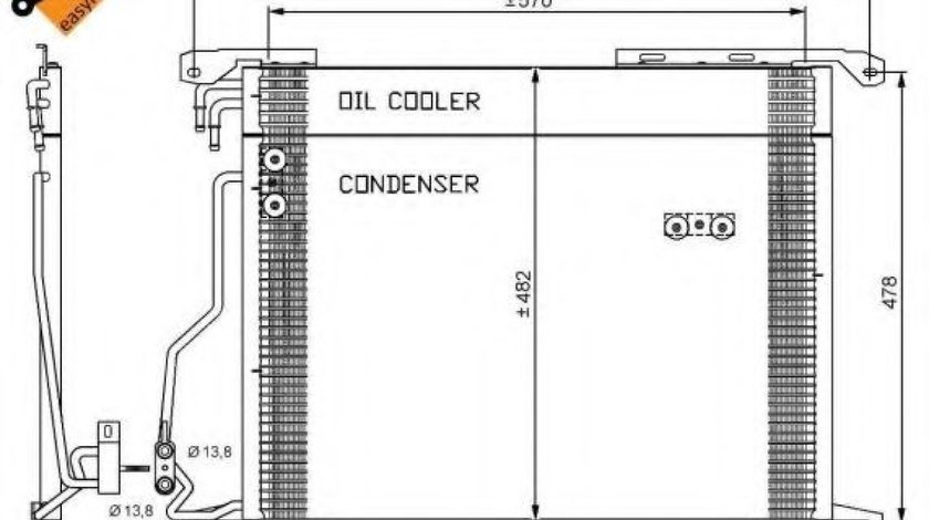 Condensator, climatizare MERCEDES S-CLASS (W220) (1998 - 2005) NRF 35578 piesa NOUA