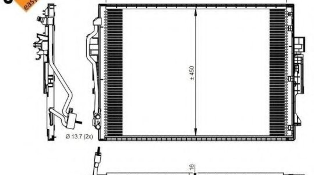 Condensator, climatizare MERCEDES S-CLASS (W221) (2005 - 2013) NRF 350218 piesa NOUA