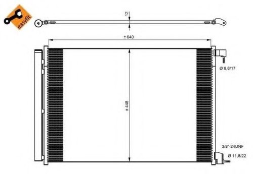 Condensator, climatizare MERCEDES S-CLASS (W222, V222, X222) (2013 - 2016) NRF 350082 piesa NOUA