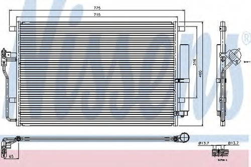 Condensator, climatizare MERCEDES SPRINTER 3-t bus (906) (2006 - 2016) NISSENS 94917 piesa NOUA
