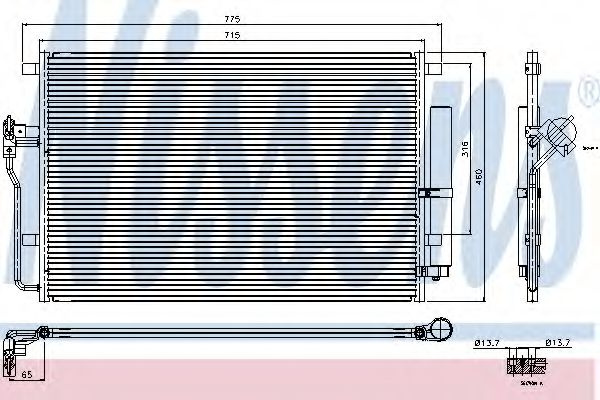 Condensator, climatizare MERCEDES SPRINTER 5-t platou / sasiu (906) (2006 - 2016) NISSENS 94917 piesa NOUA