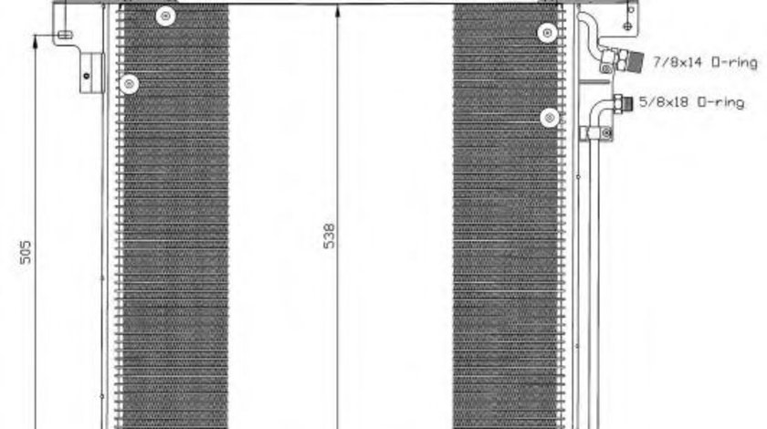 Condensator, climatizare MERCEDES V-CLASS (638/2) (1996 - 2003) NRF 35305 piesa NOUA