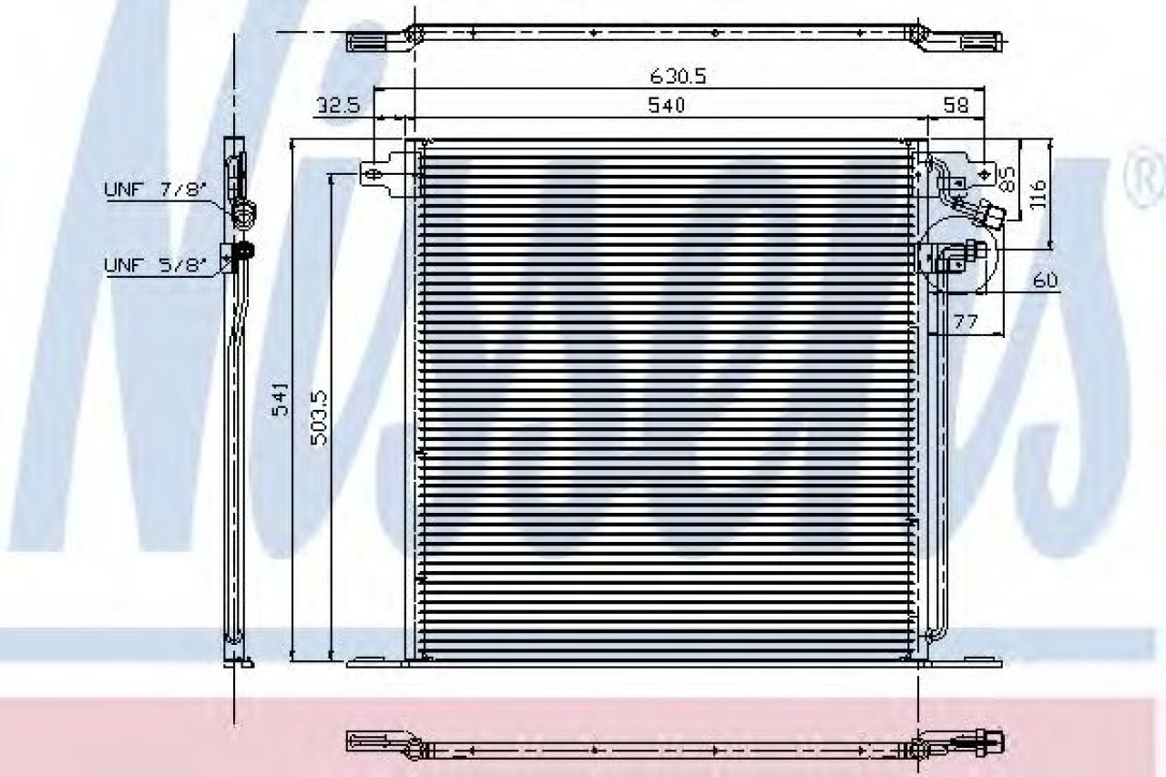 Condensator, climatizare MERCEDES V-CLASS (638/2) (1996 - 2003) NISSENS 94226 piesa NOUA