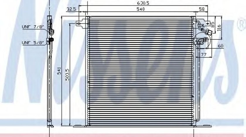 Condensator, climatizare MERCEDES VITO bus (638) (1996 - 2003) NISSENS 94226 piesa NOUA