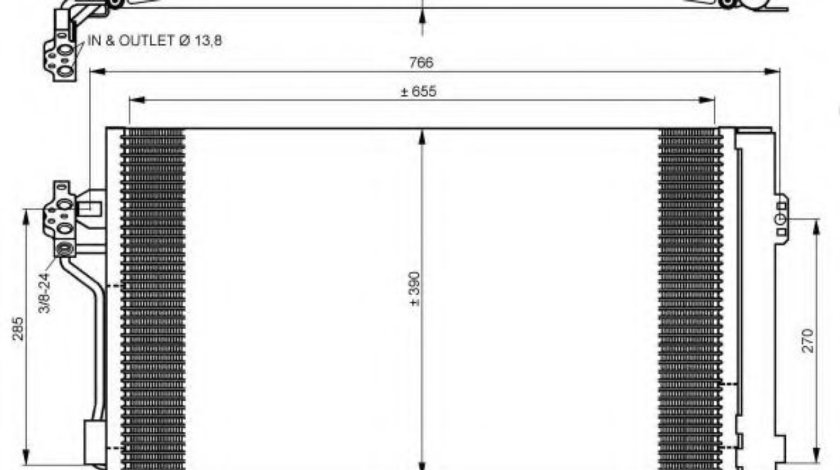 Condensator, climatizare MERCEDES VITO bus (W639) (2003 - 2016) NRF 35776 piesa NOUA