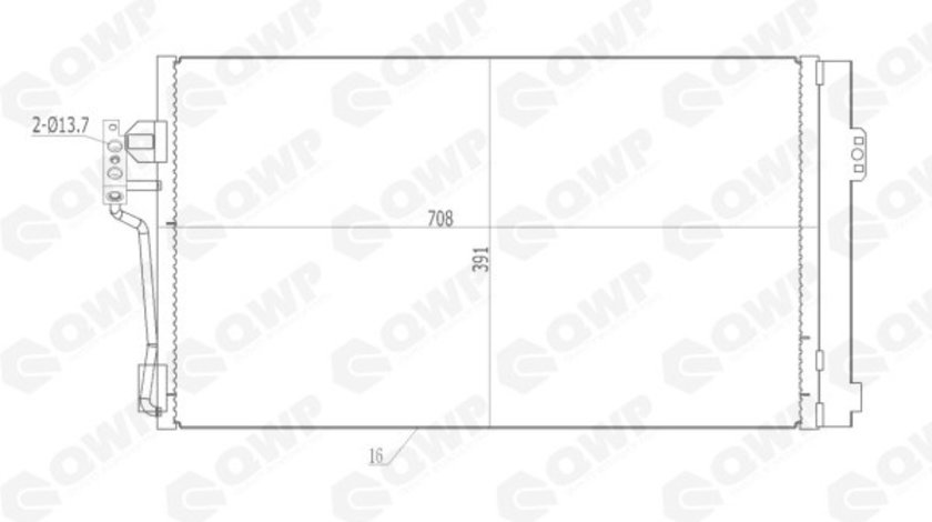 Condensator, climatizare MERCEDES VITO / MIXTO caroserie (W639) (2003 - 2016) QWP WAC129 piesa NOUA