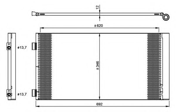 Condensator, climatizare MINI MINI (R56) (2006 - 2013) NRF 35961 piesa NOUA