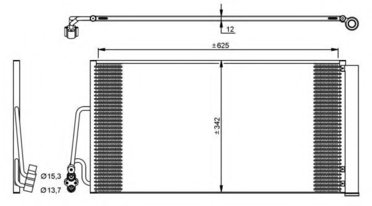 Condensator, climatizare MINI MINI (R56) (2006 - 2013) NRF 35898 piesa NOUA