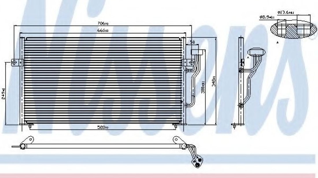 Condensator, climatizare MITSUBISHI CARISMA (DA) (1995 - 2006) NISSENS 94433 piesa NOUA