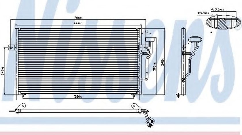 Condensator, climatizare MITSUBISHI CARISMA (DA) (1995 - 2006) NISSENS 94433 piesa NOUA