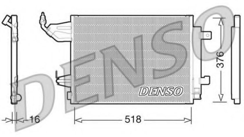 Condensator, climatizare MITSUBISHI COLT CZC Cabriolet (RG) (2006 - 2009) DENSO DCN16001 piesa NOUA