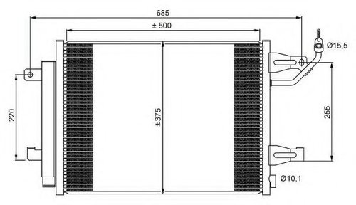 Condensator, climatizare MITSUBISHI COLT CZC Cabriolet (RG) (2006 - 2009) NRF 350073 piesa NOUA