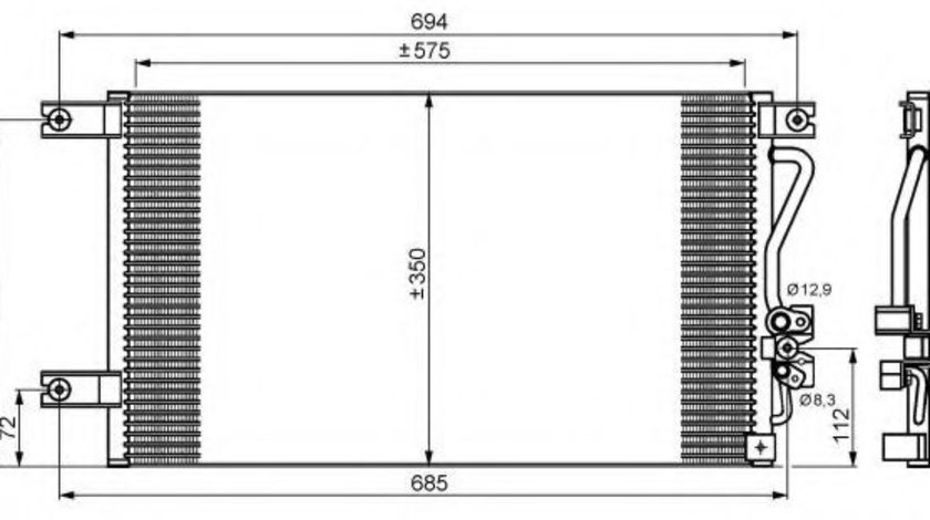 Condensator, climatizare MITSUBISHI L 200 (K7, K6) (1996 - 2007) NRF 35756 piesa NOUA