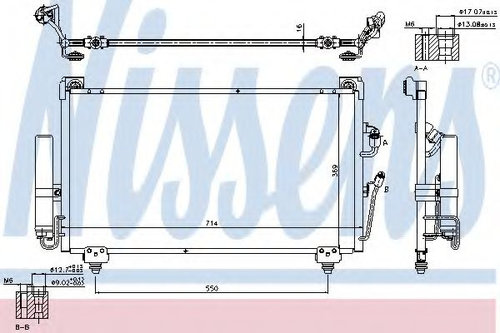 Condensator, climatizare MITSUBISHI OUTLANDER I (CU) (2001 - 2006) NISSENS 940165 piesa NOUA