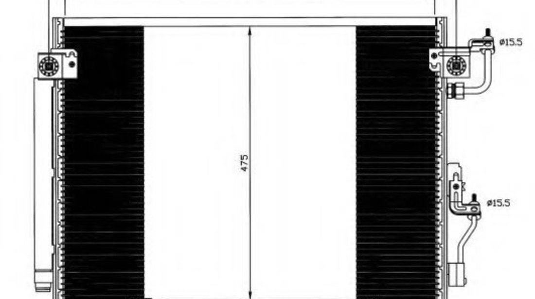 Condensator, climatizare MITSUBISHI PAJERO II Canvas Top (V2_W, V4_W) (1990 - 2000) NRF 35619 piesa NOUA