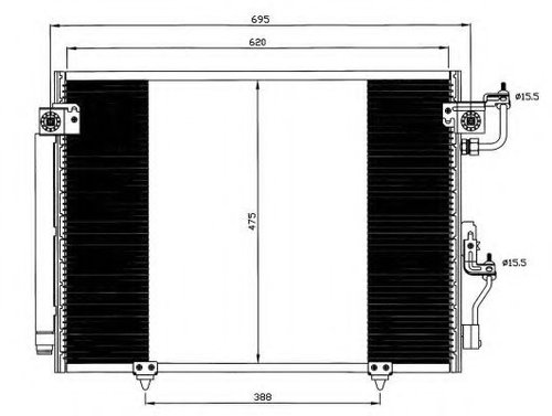 Condensator, climatizare MITSUBISHI PAJERO II Canvas Top (V2_W, V4_W) (1990 - 2000) NRF 35619 piesa ...