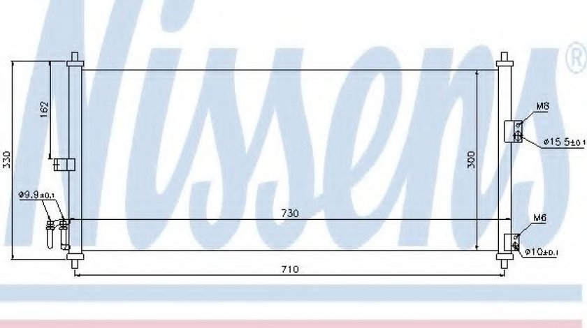 Condensator, climatizare NISSAN ALMERA II (N16) (2000 - 2016) NISSENS 94616 piesa NOUA