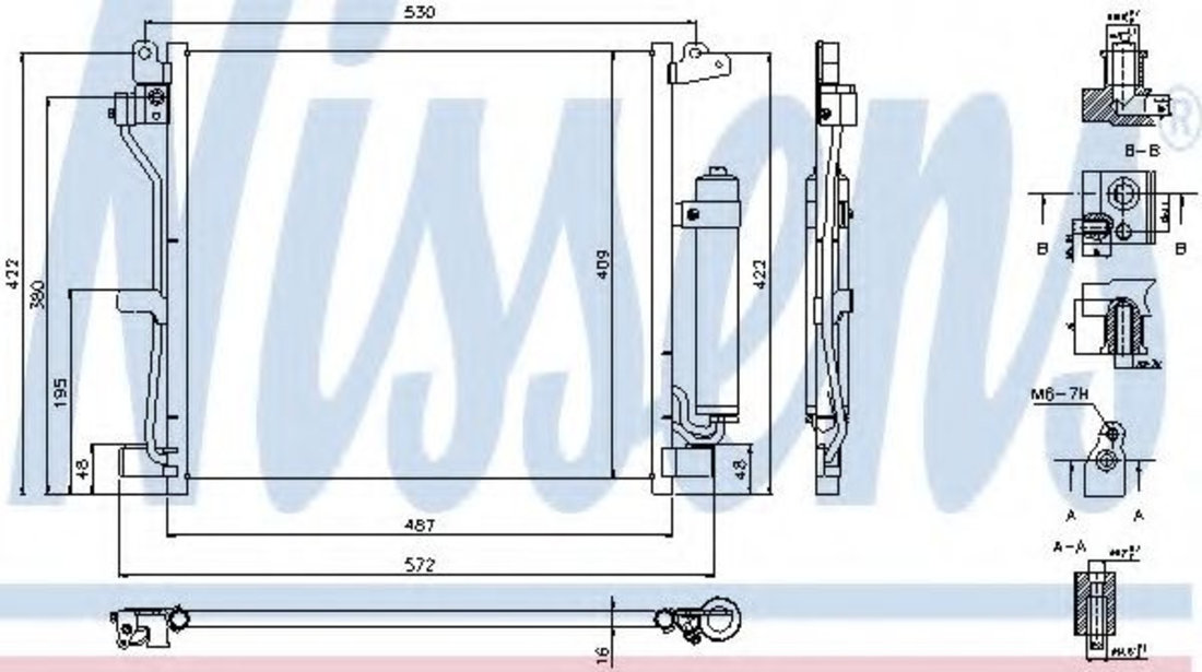 Condensator, climatizare NISSAN JUKE (F15) (2010 - 2016) NISSENS 940337 piesa NOUA