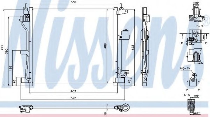 Condensator, climatizare NISSAN JUKE (F15) (2010 - 2016) NISSENS 940337 piesa NOUA