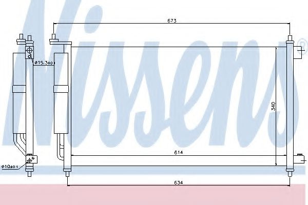 Condensator, climatizare NISSAN JUKE (F15) (2010 - 2016) NISSENS 94621 piesa NOUA