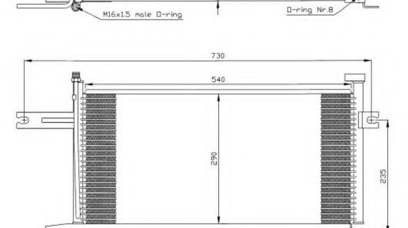 Condensator, climatizare NISSAN MICRA II (K11) (1992 - 2003) NRF 35369 piesa NOUA