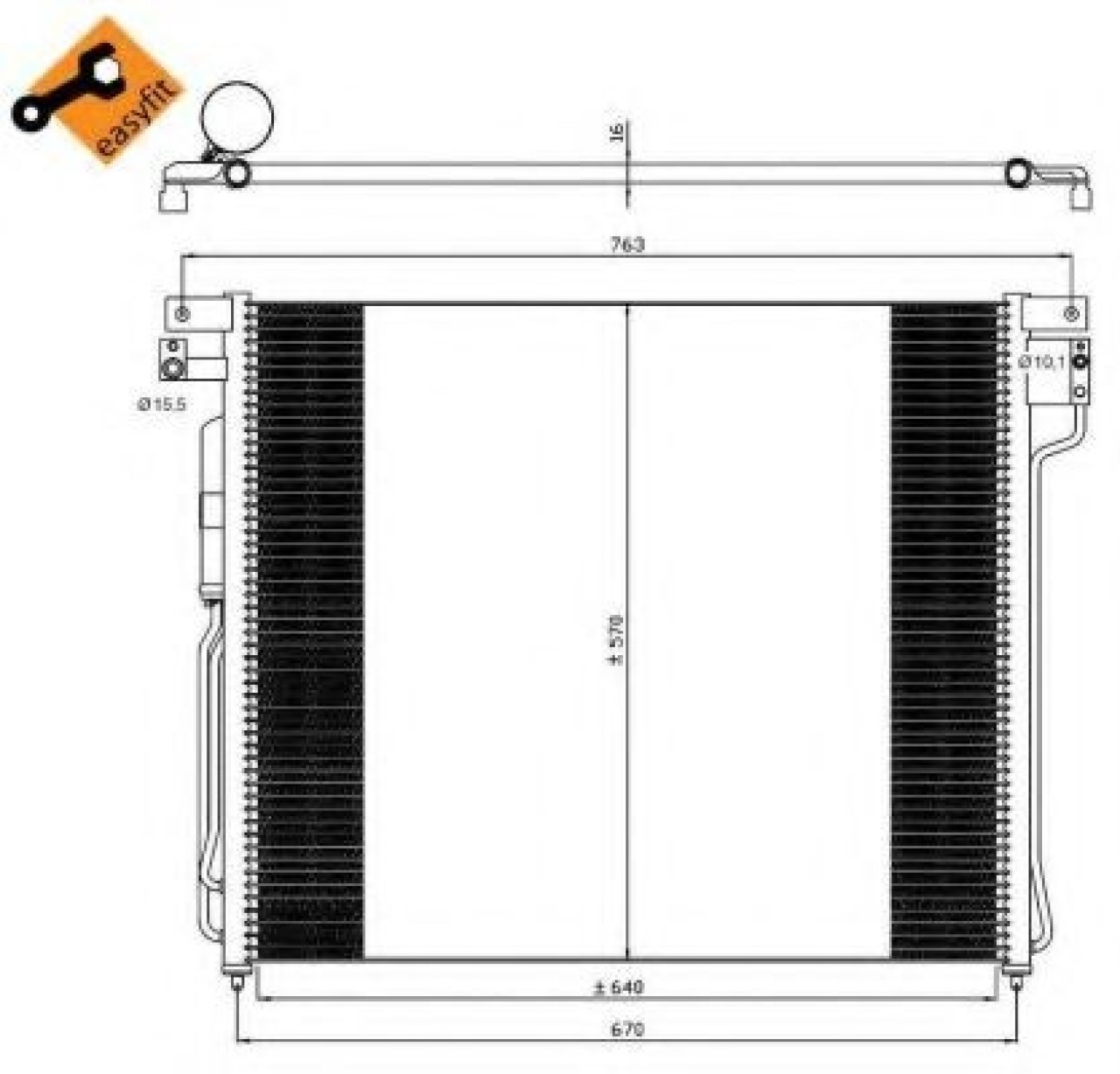 Condensator, climatizare NISSAN NAVARA (D40) (2004 - 2016) NRF 35582 piesa NOUA