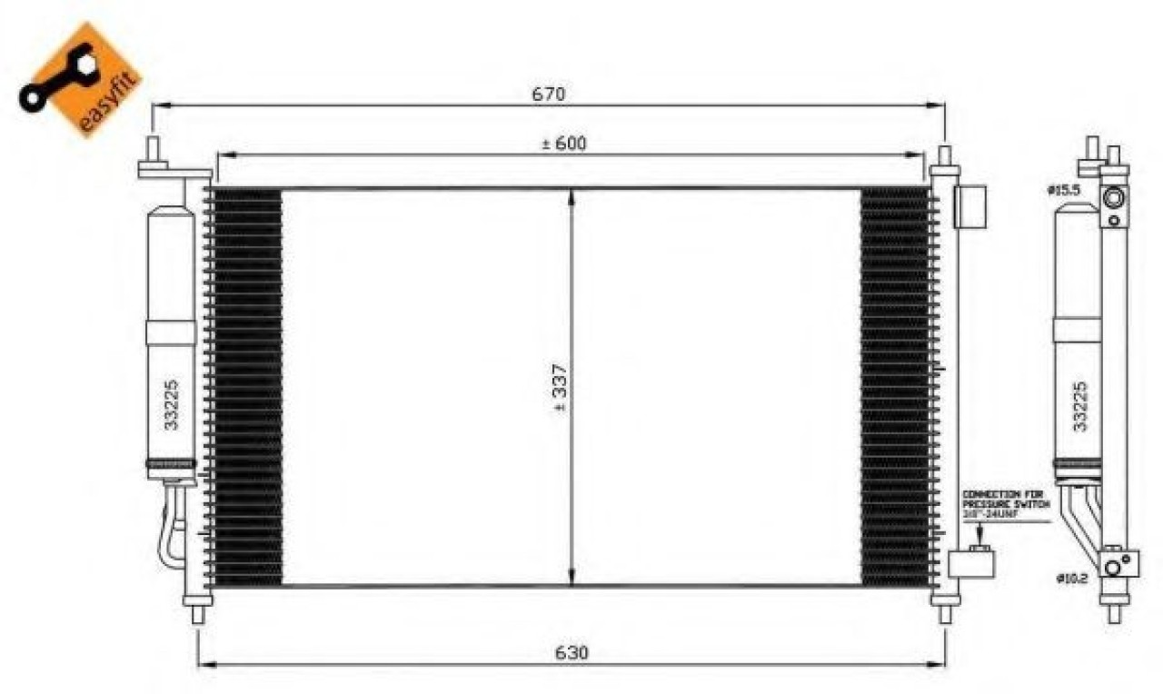 Condensator, climatizare NISSAN NOTE (E11) (2006 - 2013) NRF 35583 piesa NOUA