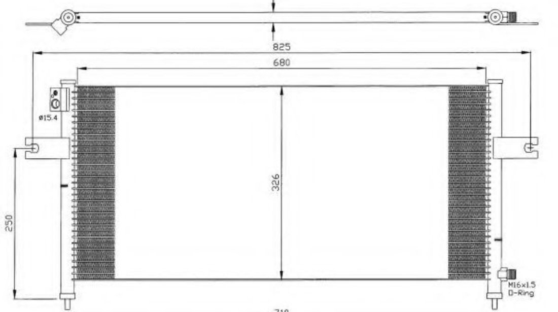 Condensator, climatizare NISSAN PICK UP III (D22) (1997 - 2016) NRF 35380 piesa NOUA