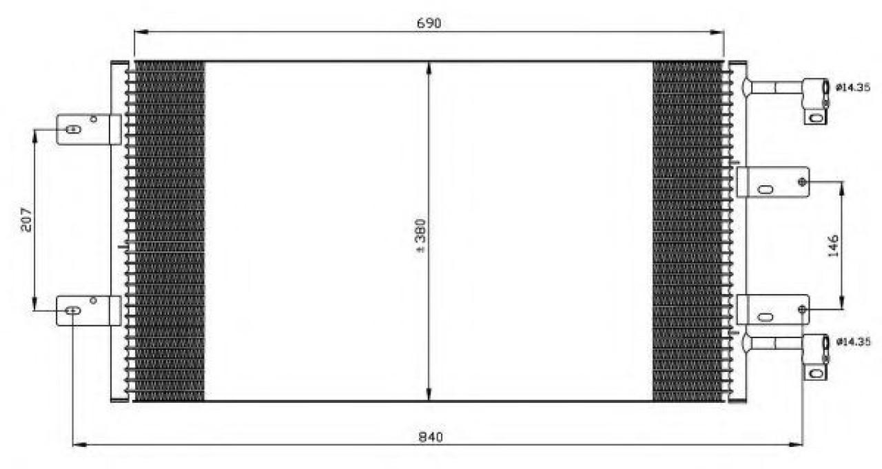 Condensator, climatizare NISSAN PRIMASTAR bus (X83) (2001 - 2016) NRF 35505 piesa NOUA